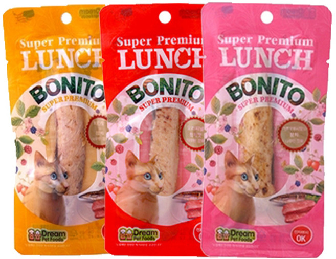 런치 보니또 프리미엄 훈제참치 3종 / 고양이 간식, 20g, 1개