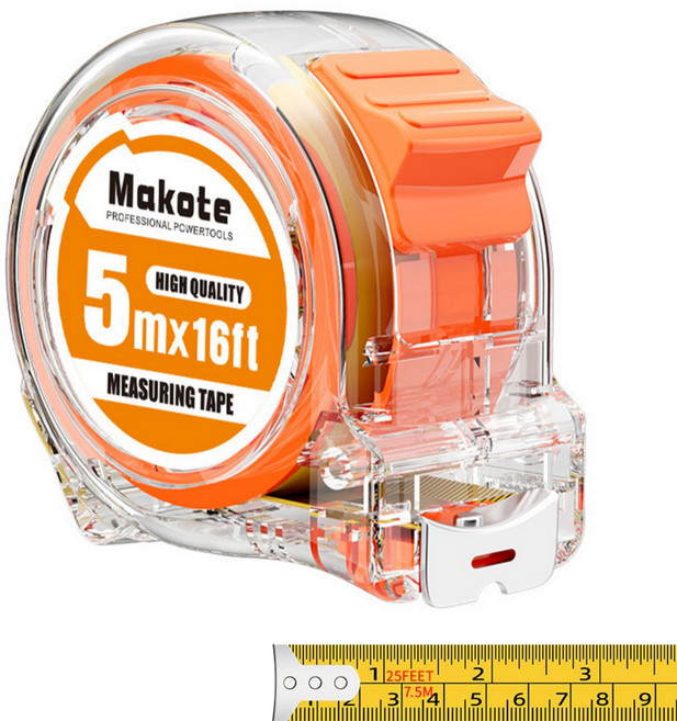 툴즈온 휴대용 고급형 줄자 광폭 줄자 5m 7.5m, 1개