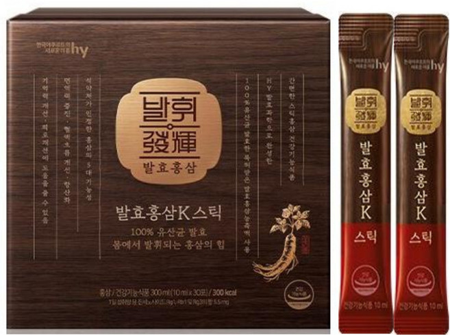 hy 발효홍삼K 스틱/스틱홍삼/짜먹는홍삼, 10ml, 30개