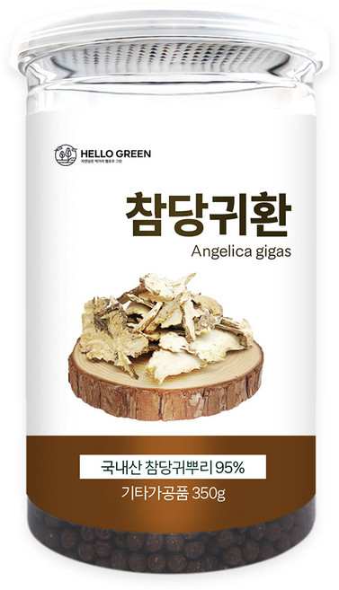 헬로우그린 국산 참당귀환(통) 당귀뿌리환, 1개, 350g