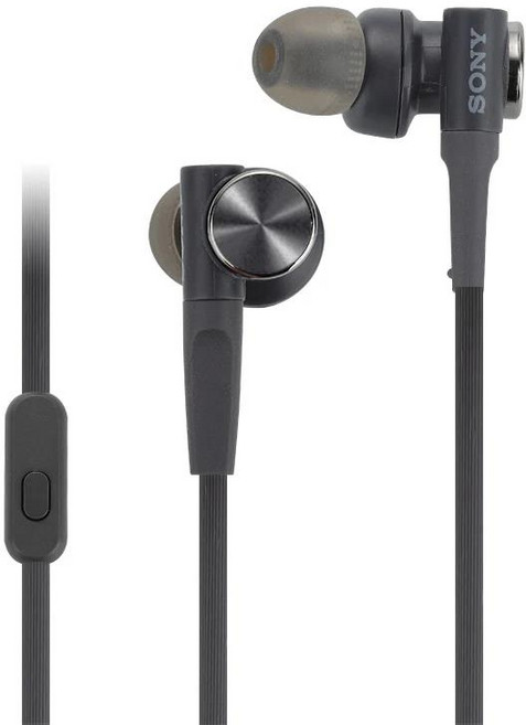 SONY MDR XB-55AP 헤드셋 이어폰 형 3.5mm 유선 스포츠 버드 HiFi 스테레오 헤드폰, 01 Black