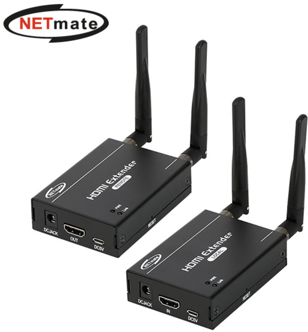 강원전자 넷메이트 NM-QMS3520 국산 HDMI 1:1 무선 리피터(로컬 + 리모트)(200m), 1개