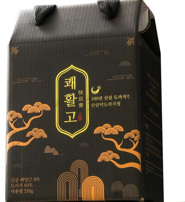 쾌활고 떠먹는 100년 산삼청 100% 국산 무설탕 도라지청 약도라지청 흑도라지청 원기 기력 보충, 4개, 550g