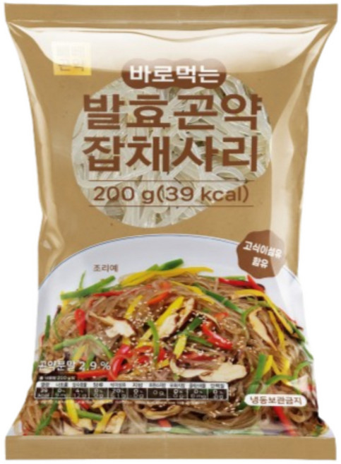 빼빼곤약 바로먹는 발효곤약 잡채사리 39kcal, 8개, 200g