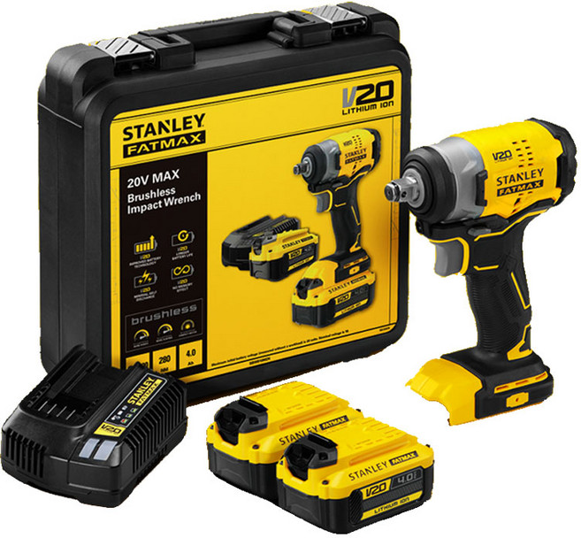 스탠리 SBW910M2K 임팩렌치 20V 4.0Ah 2B 세트, 1개