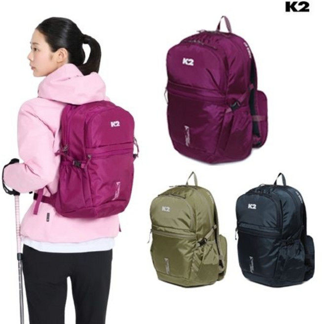{백화점 매장정품} K2 백팩 남여공용 등산 배낭 아레스(ARES) 20L KUS26B14 데일리, 레드퍼플(8L)