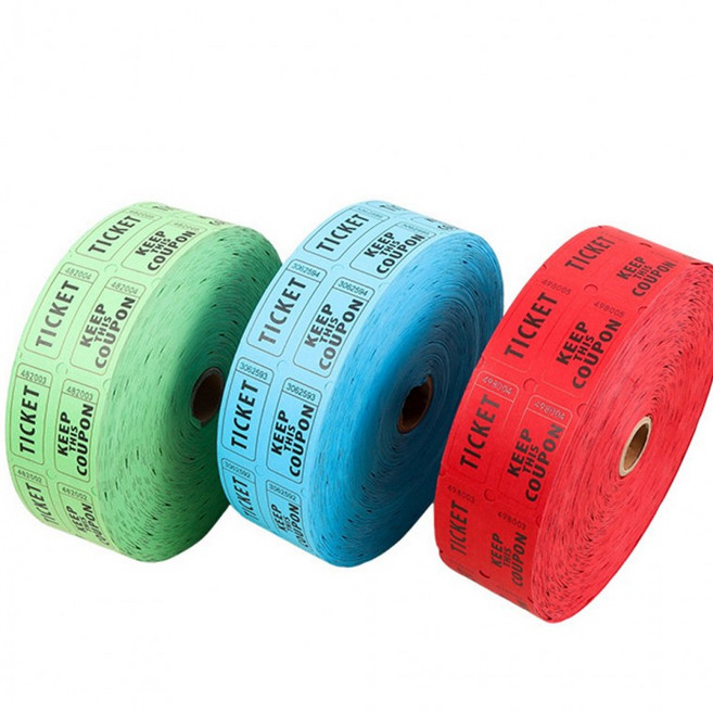 이벤트티켓 행운권 추첨권 번호표 추첨함 경품권 응모권, 100매, 랜덤