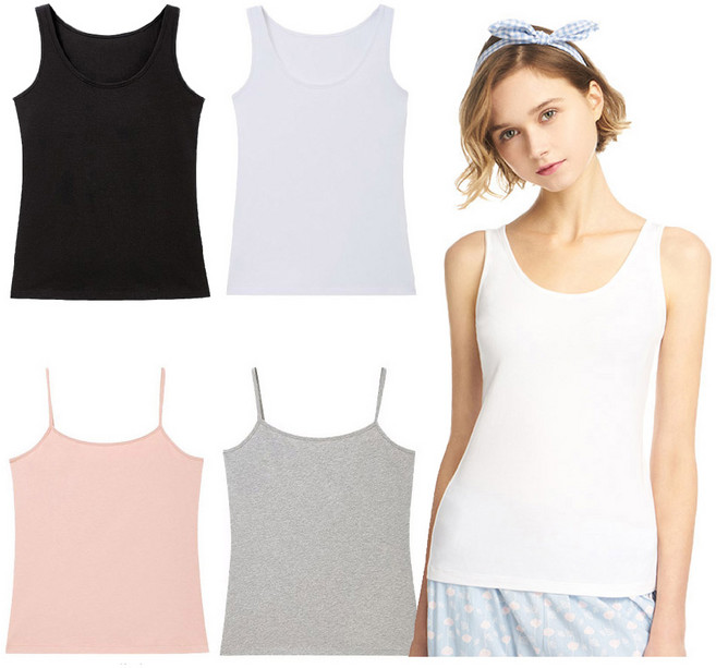 면스판 여성 런닝 끈런닝 3매 여자런닝 KDS1116