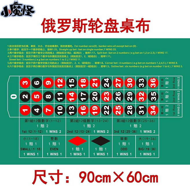 카지노 러시안룰렛 보드게임 술자리 술게임 세트 펍 홀덤바 파티 소품 복불복 내기 여행, 소형 룰렛 부직포-90X60cm