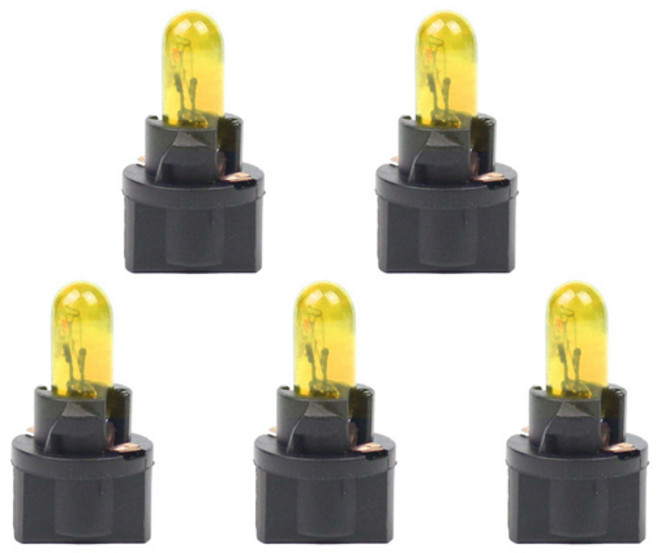 호환 도시바 자동차 T5 12V1.2W V-2 소형 전구 표시기 계기판 센터 콘솔 램프 밝은 녹색 실리콘 슬리브 소켓에 적합