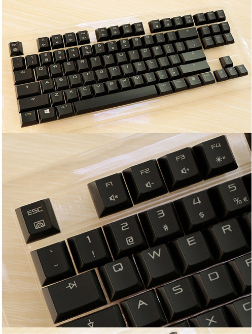 기계식 키보드용 키캡 단일 Starshards 68 배치 블랙 보드 142개, 체리 건캡 높이, 1 0 발받침 1개