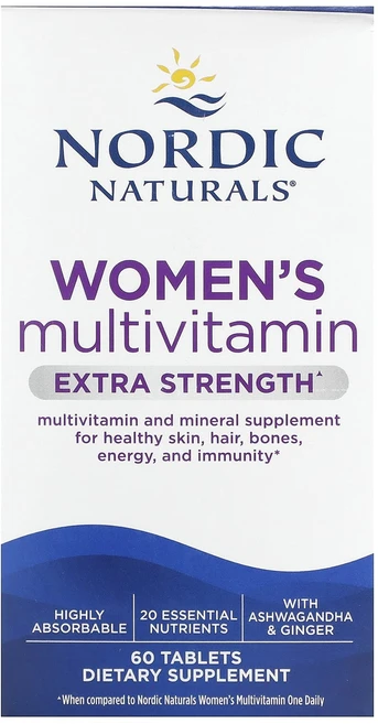 노르딕네츄럴스 우먼스 멀티비타민 엑스트라 스트렝스 60 정, 1개, 60정 - 쿠팡