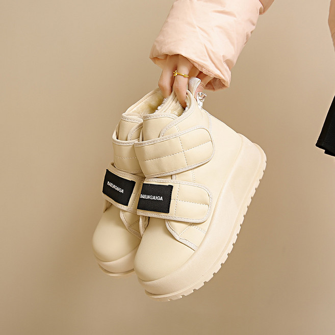 lofei 겨울 여성 퀼팅 벨크로 털안감 숏부츠 MX07