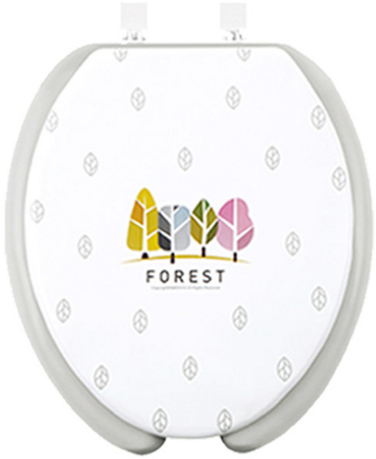 포레스트 소프트 변기커버 양변기시트 변기뚜껑 쿠션시트, 그레이, 1개