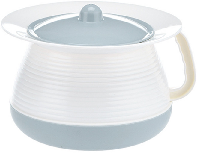 컴포틴 노인 요강 소변통 이동식 변기, 1개, 블루