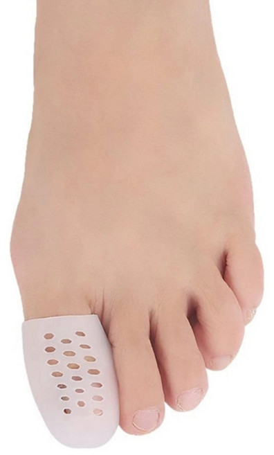 발가락 보호대 캡 실리콘 물집 방지 분리기 엄지 골무, 1개