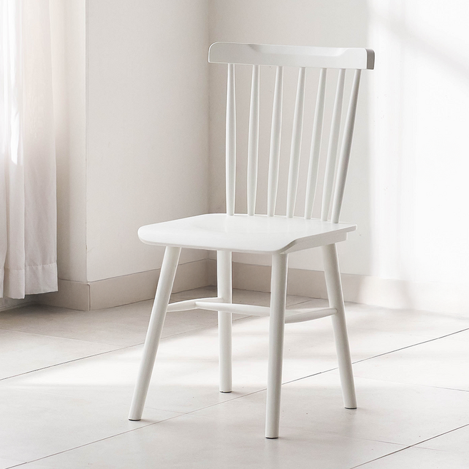 퍼니인어스 토토체어 원목 식탁의자 예쁜 디자인 체어 카페 커피숍 의자, 화이트, 1개