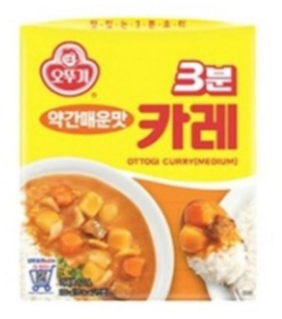 오뚜기 3분 카레 약간매운맛, 200g, 42개