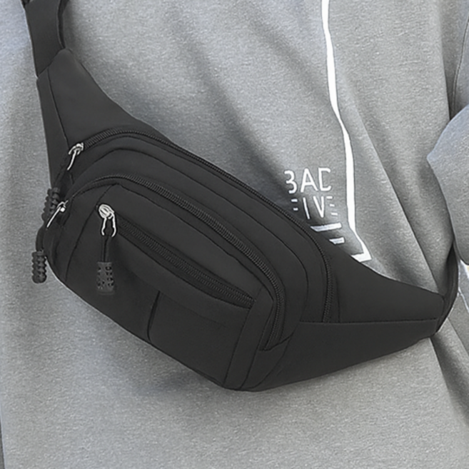 마레코 수납킹 심플 남성 여성 미니 여행용 힙색 크로스백 슬링백