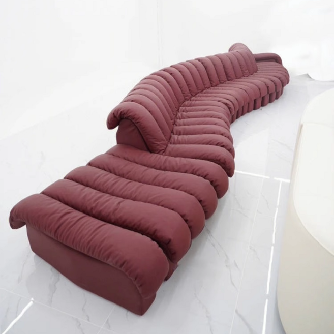 소파 고급스러운 가죽소파 3인용 거실용, 1개, G. 【약 3.8 미터】 권장 대형 아파트  , J.