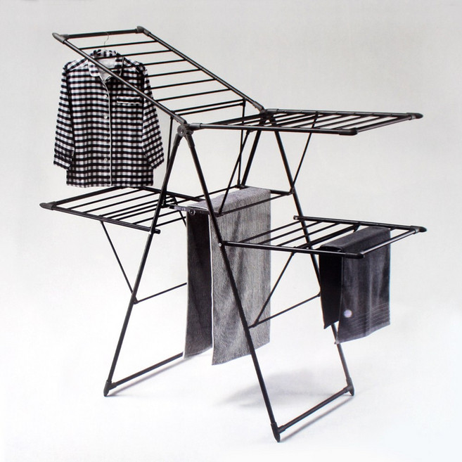 락앤락_더블 양날개 블랙 빨래건조대 ETM555