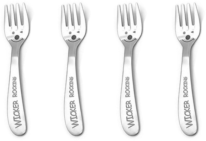 윙커 유아 식기 포크, 단품, 4개