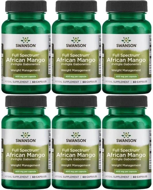 스완슨 아프리카 망고 400mg, 6팩, 60정 - 쿠팡