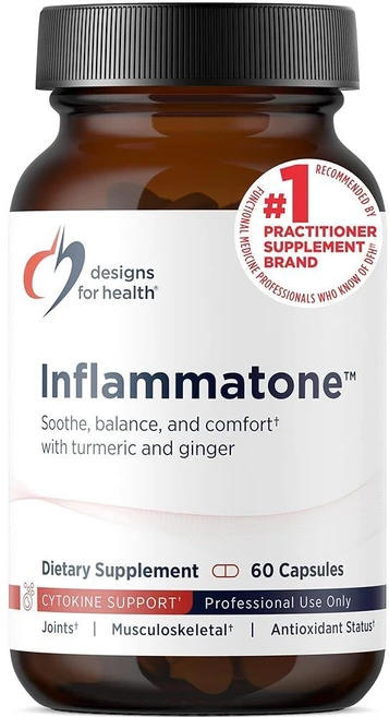 Designs for Health Inflammatone - 건강한 염증 반응을 지원하는 데 도움이 되는 단백질 분해 효소 생강 보스웰리아 항산화 물질 및 강황 커큐민 보, Designs for Health Inflammaton, 1개 - 쿠팡