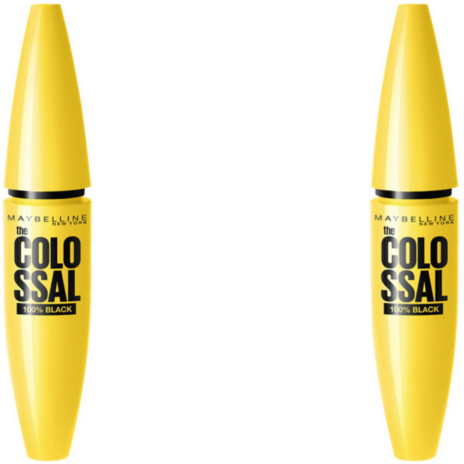 Maybelline The Colossal 100% Black Mascara 메이블린 콜로썰 블랙 마스카라 11ml 2팩