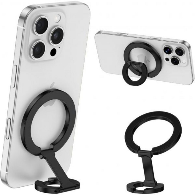 삼성 S25 울트라 FE 양면 MagSafe 핑거 링 조절식 킥스탠드 루프용 자석 폰 그립 홀더 갤럭시 S24 A26 A36 Z Flip Fold7/iPhone 17/16/1