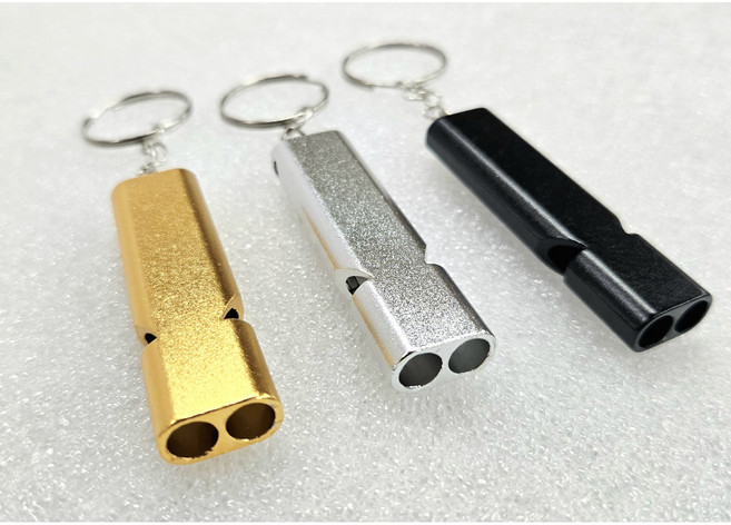 이도스포츠 호신용 호루라기 3p 골드 + 그레이 + 블랙 가방걸이 휴대 안전, 3개, 골드+그레이+블랙