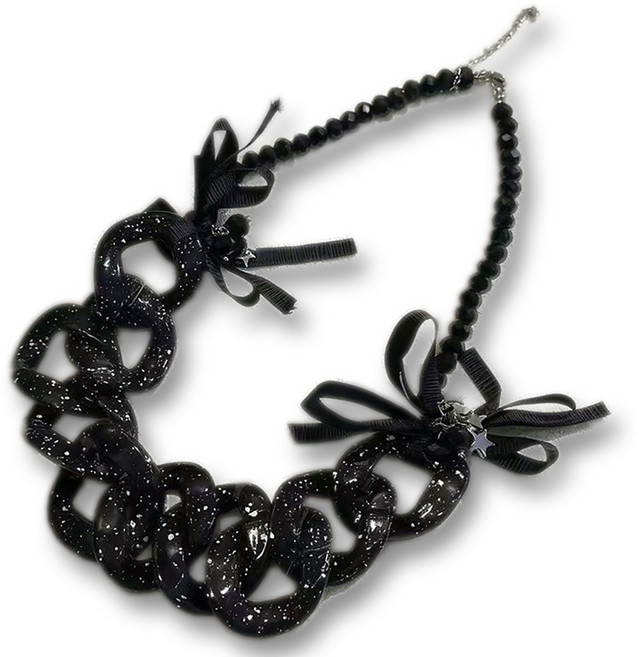 하이유니 [시선강탈] 레트로 걸리 펑크 청키 패션 체인 목걸이