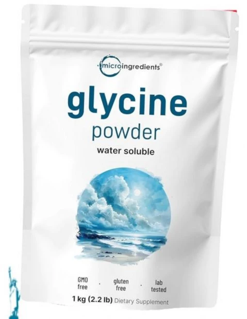 마이크로 인그리디언츠 글라이신 파우더 1kg2.2파운드 당 1000mg 편안한 수면 전달 물질 지원 수용성, 1kg, 1개 - 쿠팡