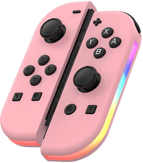 VILCORN 호환되다 닌텐도 스위치 조이콘 OLED LITE 무선 블루투스 컨트롤러, 핑크색, 1개, JOY02