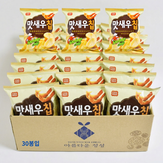 코스모스제과 맛새우칩, 30개, 25g