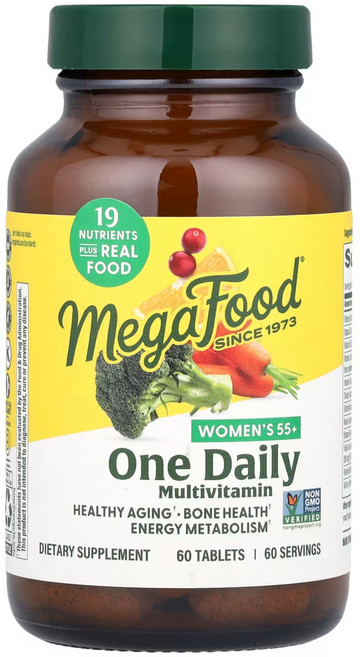 메가푸드 원데일리 One Daily 멀티비타민 종합비타민 55세이상 여성용 60정, 1개
