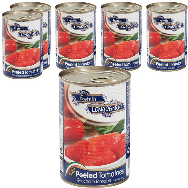 프라텔리롱고바디 포모도리 펠라티 토마토 홀, 400g, 6개