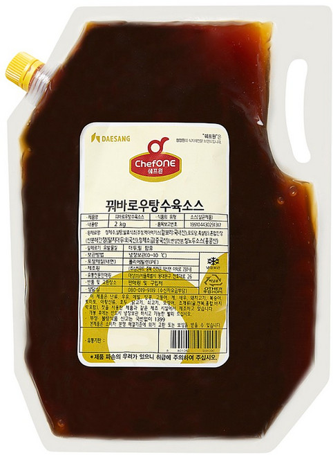 쉐프원 꿔바로우 탕수육소스 2kg/청정원 소스, 2kg, 1개