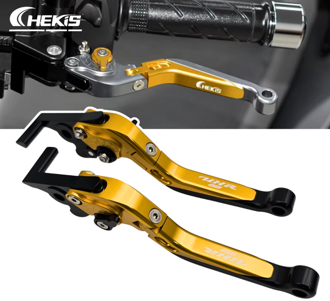 체키스 UHR125 전용 파킹 브레이크 레버 6단조절 길이조절 폴딩, 골드, 1세트