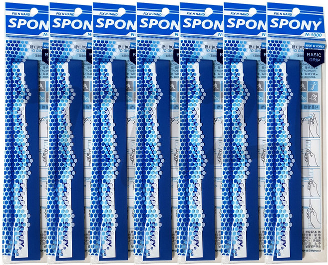 스포니 소프트핏 배드민턴 오버그립 N-1000, 블루, 7개
