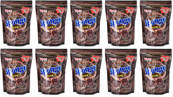 오이시 스펀지 크런치 초코 과자 100g 10개