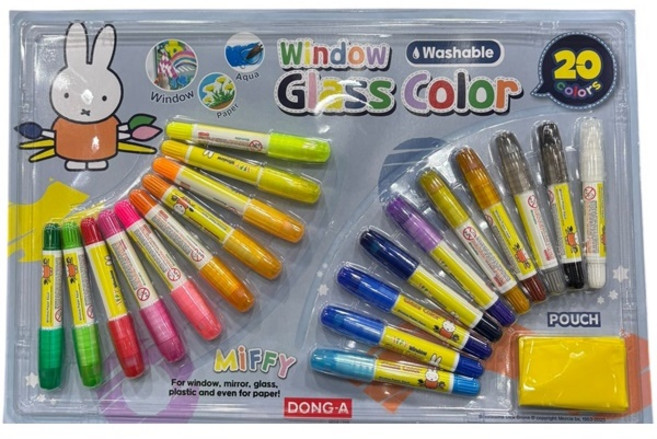 미피 윈도글라스칼라 20색 파우치세트, 혼합색상, 1개