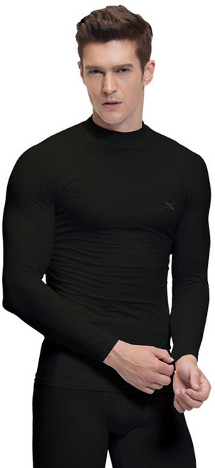 기어엑스 남성 고급 여름 긴팔목넥 냉감 언더레이어 상의