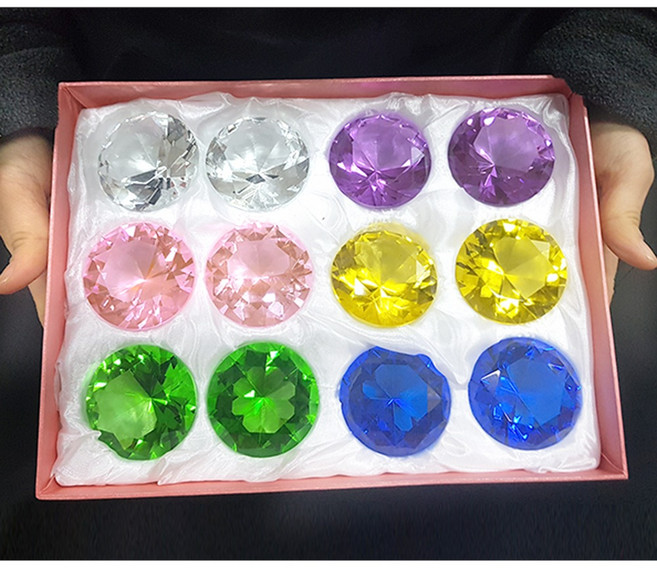 가짜보석 6색 칼라 크리스탈다이아몬드 세트 소품