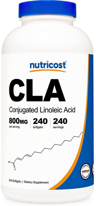nutricost 共軛亞油酸無麩質軟膠囊 800mg, 240顆, 1罐