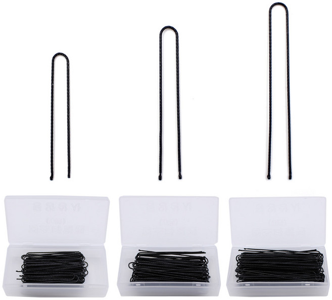 U핀 5곽 대 중 소 3종 유자형 헤어 핀 유핀, 유핀_대 5곽, 1개