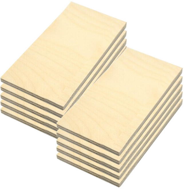 자작나무 합판 소형사이즈 목재 받침 목공 스트링아트 재료 두께 6mm, 10개, 6x200x100mm