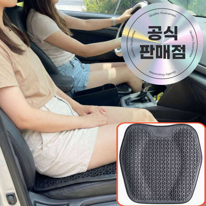 핏노아 차량용 통풍 쿨링 방석 벌집형, 1개, 블랙