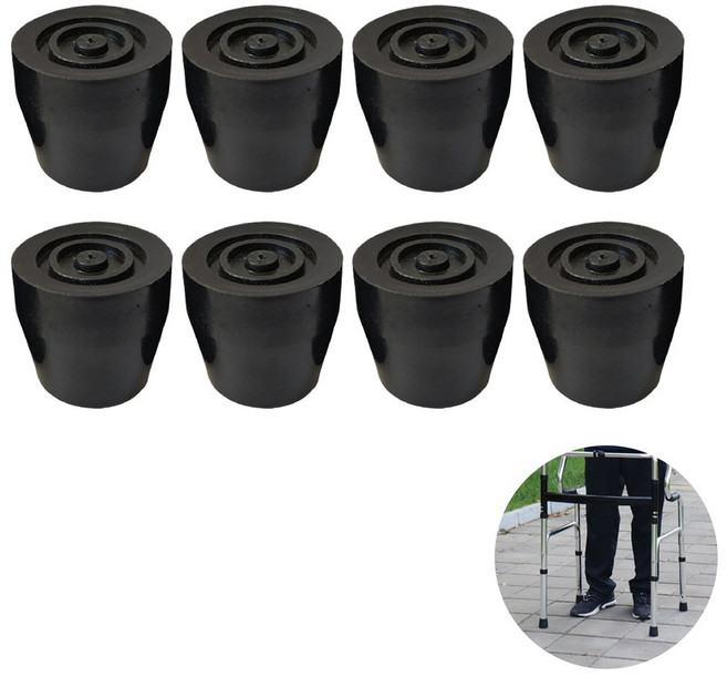 도나토르 환자 워커용 고무패킹 발판 패드 8p, 8개, 블랙