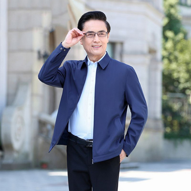 봄 가을 아빠 코트 빅사이즈 루즈핏 중년 남자 재킷 상의 캐주얼 간절기 중장년 남성 잠바 아우터 YJW